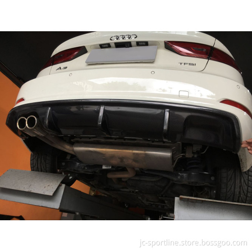 Carbon Fiber Rear Diffuser for Audi A3 8V 4-Door Sedan 2014-2016 Fit Base Model